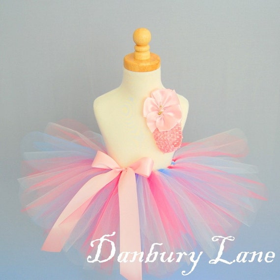 Powder Puff Tutu and Headband Set Infant to by DanburyLane