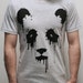 Vanishing Panda on American Apparel Mens tshirt / Unisex tshirt with Eco Ink ( Panda shirt )