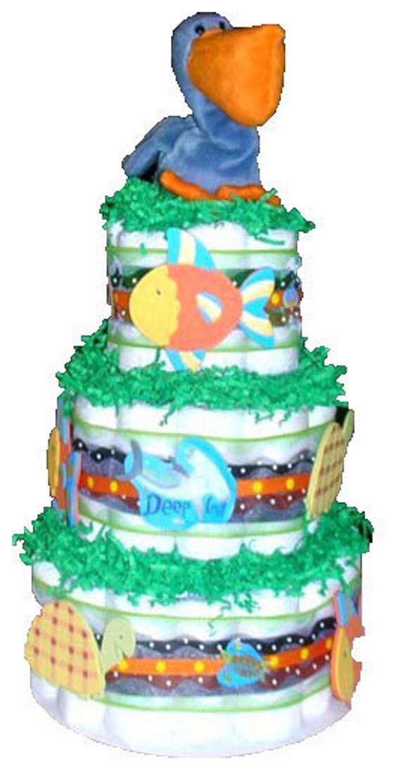 Under The Sea Ocean Diaper Cake Baby Shower or Hospital Gift