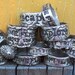 A Pair of His and Hers Personalized Custom Solid Silver Rings, Any Size, Any Quote