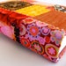 Colorful Crazy Patchwork fabric-covered handbound journal