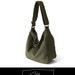 The Petite Croissant in fern Italian moleskin