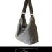 The Croissant in dove grey Italian moleskin