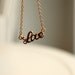 Love Necklace, Gold Plated Necklace, Delicate, Spells Love