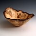 Natural Bark Edge Birdseye Maple Burl Wood Bowl