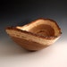 Natural Bark Edge Hickory Wood Turned Bowl