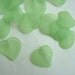 30 pieces of Lucite Grape Leaf Beads in Matte Chartreuse Green Color - 15x16mm