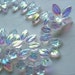 Last Pack -- 25 pieces of Czech Glass Leaf Beads in Crystal AB Color - 12x6mm
