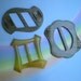 Vintage 30s Deco Plastic Buckle Slides Lot 3