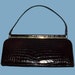 Vintage 60s Brown Crocodile Purse Handbag