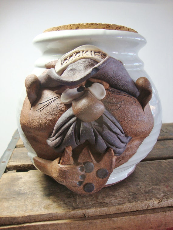 mahon made funny face cookie jar