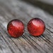 RESERVED for Jwhiz - Candy Apple Red Dichroic Fused Glass Earrings