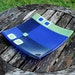 Lime and Cobalt Blue Fused Glass Plate - Wedding or Housewarming Gift