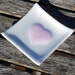 Fused Glass Dish Pink Heart Ring Holder - Spoon Rest - Wedding Gift - Love