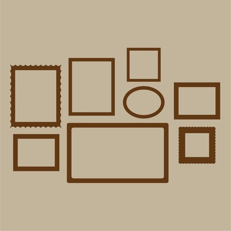 Large Photo or Art Frames Vinyl Wall Decal Kit by vinylfruit