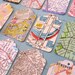vintage street directory - gift tags - 12 large - REPRO