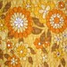 ON HOLD for MNEMOSYNEDESIGNS - vintage fabric - orange floral border seersucker