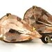 Mother's Day Jewelry. Vintage Jewel Earrings. Light Pink. Spring Fashion. Sweden Earrings in Light Pink and Antiqued Brass