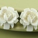 Post Earrings. White Flower Earrings. Small Rosebud Stud Earrings. Argentina Earrings in White Petite Rosebud