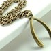 Wishbone Necklace. Metal Necklace with a Wish Bone. Charm Necklace. Canada Necklace with a Wish Bone