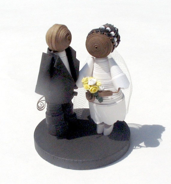 Items similar to Quilled  People Bride and Groom on Etsy