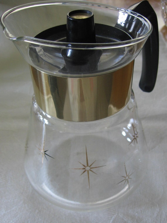 Vintage Corning Ware Pyrex Glass Coffee Pot Carafe 1960s