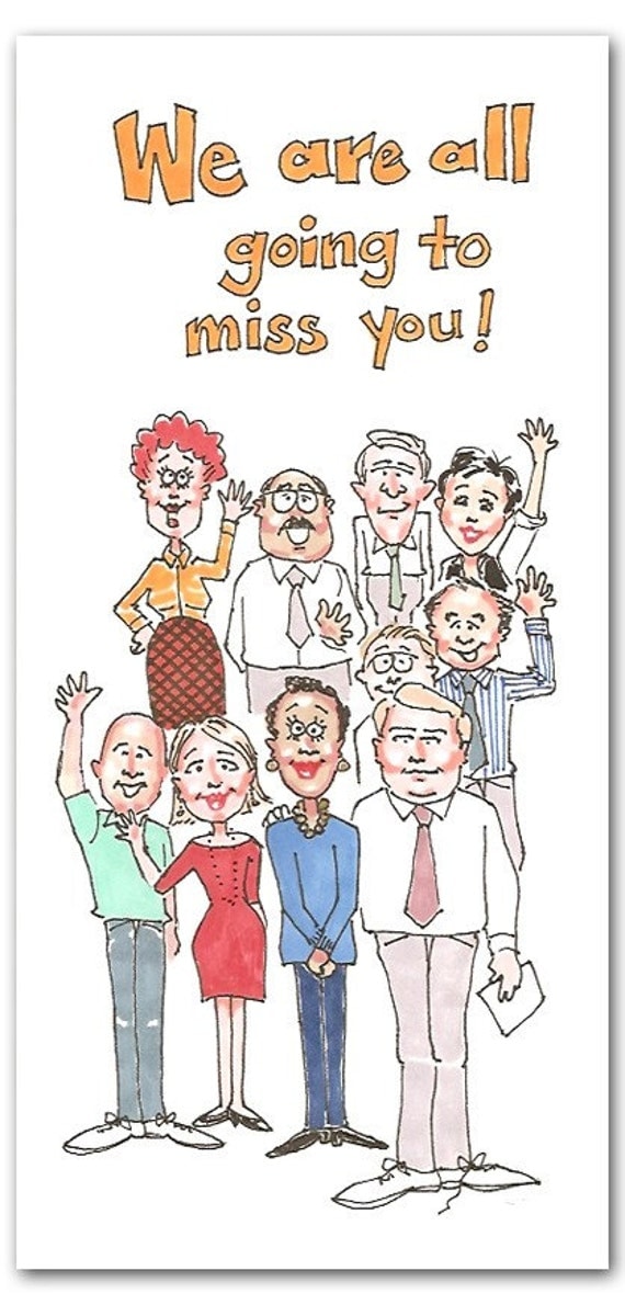 We are All Going to Miss You Greeting Card by Bebbers on Etsy