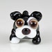Black White Dog Lampwork Glass Bead