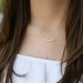 Silver Tube Necklace, Simple Modern Silver Bar Necklace, Minimalist Jewelry