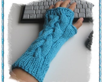 WRIST WARMER KNITTING PATTERN STRAIGHT NEEDLES KNITTING PATTERN