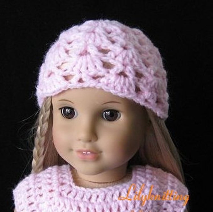 PATTERN in PDF crocheted doll hat/beanie for by LilyKnitting