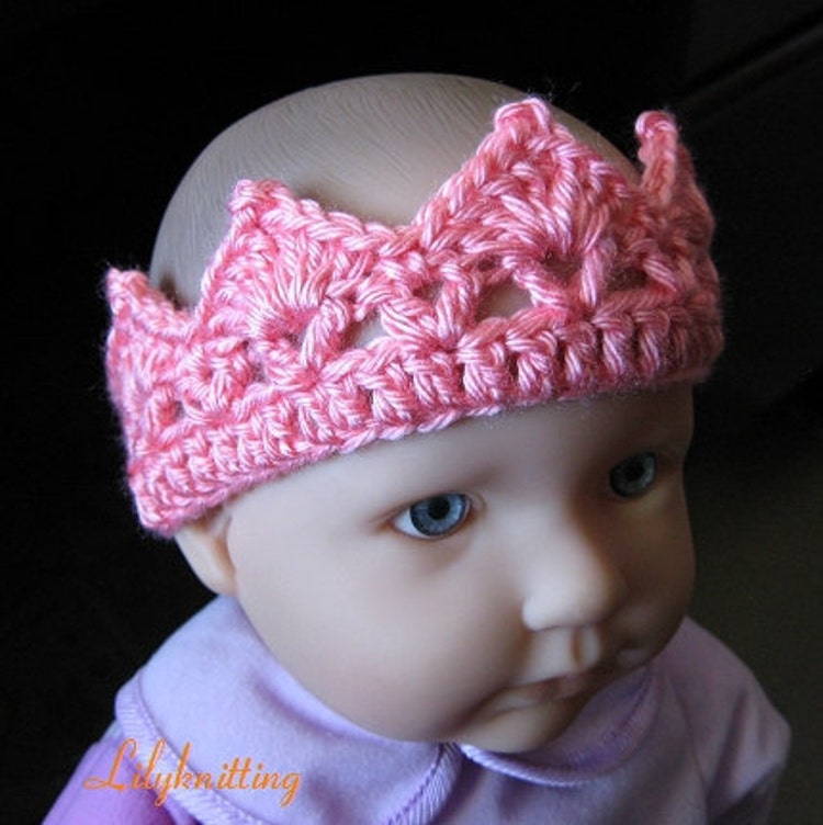 headband PATTERN Crocheted Crown headband in ALL by LilyKnitting