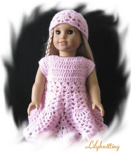 PATTERN in PDF crocheted doll hat/beanie for by LilyKnitting