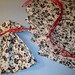 Midnight Garden, Mini Fabric Gift Bags, 6 Ribbon Tied Favor Treat Bags, Little Cloth Supply Bags, Gift Wrap, Party Favor Bags