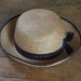 Vintage French Ocean Liner Straw Braid Hat