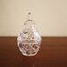 Vintage crystal pear box with lid