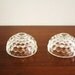 Vintage set of bubble glass candlesticks