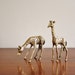Vintage pair of brass giraffes