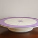 Large ceramic cake pedestal with purple design, Germany