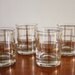 Set of 4 Georges Briard mid-century modern glasses, lowball cocktail barware