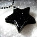 Black Star Necklace hand made with resin and glitter by isewcute