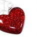 Red Hot Heart Resin Glitter Pendant Big Bold Statement Necklace by isewcute