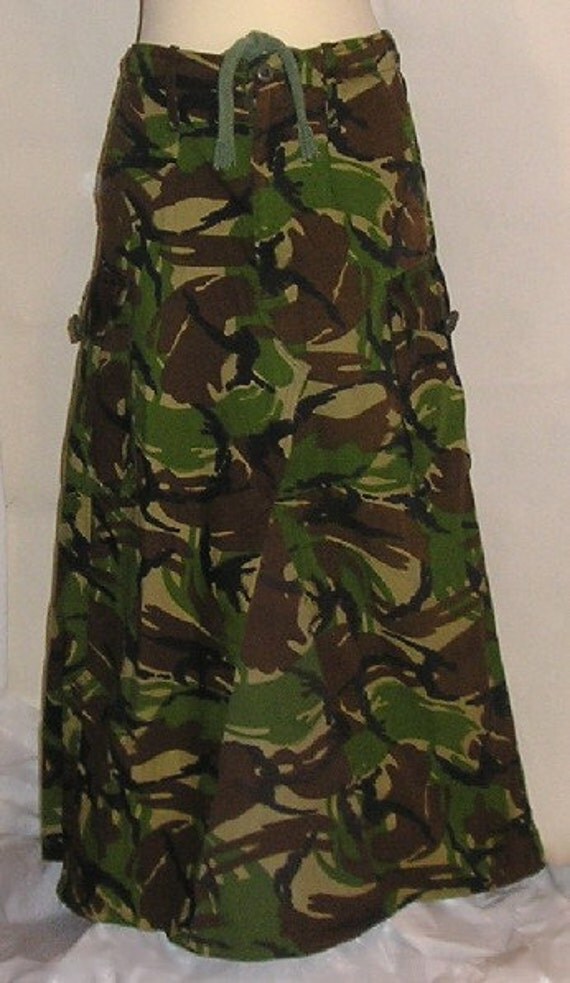 Long Camouflage Skirt DPM Army Camo Military Boho DIY All