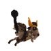 Scifi superhero animal, Prince Vultan Meerkat, handknitted Flash Gordon sidekick meercat