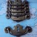 6 wide vintage distressed shiny brass metal pull handles with keyhole accent includes hardware