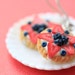 Fruit Tart / Pie / Cake Earrings - Strawberries and Blueberries - Fruit Tart Collection - SALE
