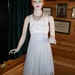 Vintage 60's Chiffon Night Gown Knee Length Light Blue Large -Bust 38"