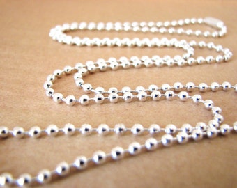 15 Shiny Silver Plated Ball Chains Necklaces 24 inches Supplies