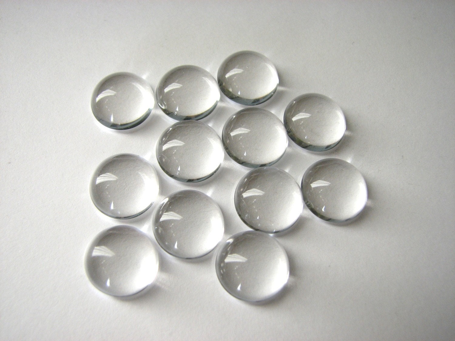 10 Italian Tiny Glass Dots Domes 11mm by theglassconnection