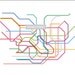 Tokyo Subway Map ( LINE ART ) - 8.5 x 11 PRINT